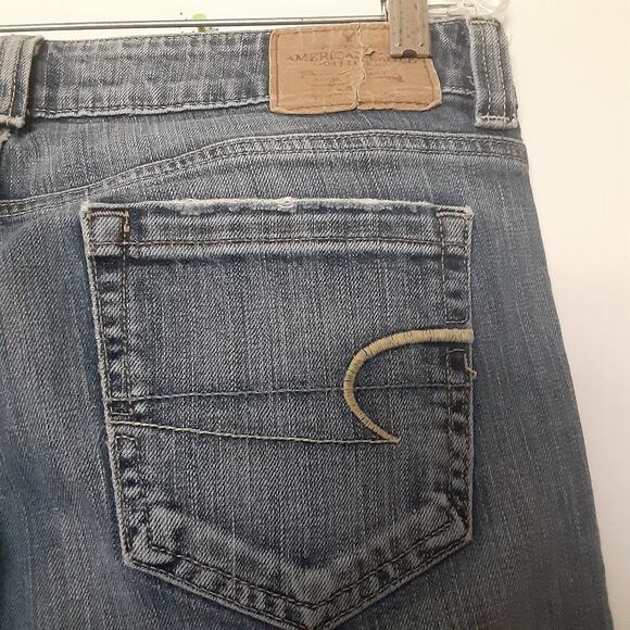 Vintage American Eagle Boyfriend 77 Bootcut Jeans Mid Rise Denim Y2K Sz 10 Short - Picture 6 of 10
